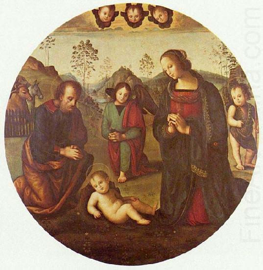 Pietro Perugino Christi Geburt, Tondo china oil painting image